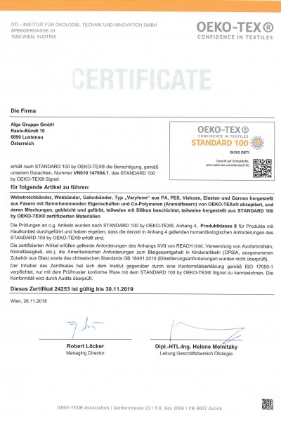 Oeko-tex® confidence in textiles  standard100